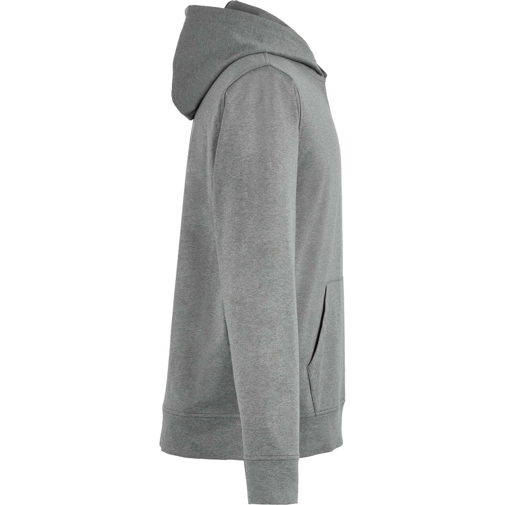 Greatness Wins Core Tech Hoodie for Men Embroidery - GW Gray Heather - Right Side