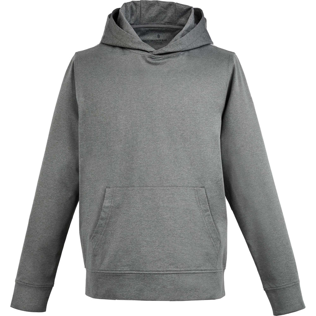 Greatness Wins Core Tech Hoodie for Men Transfer - GW Gray Heather - Front