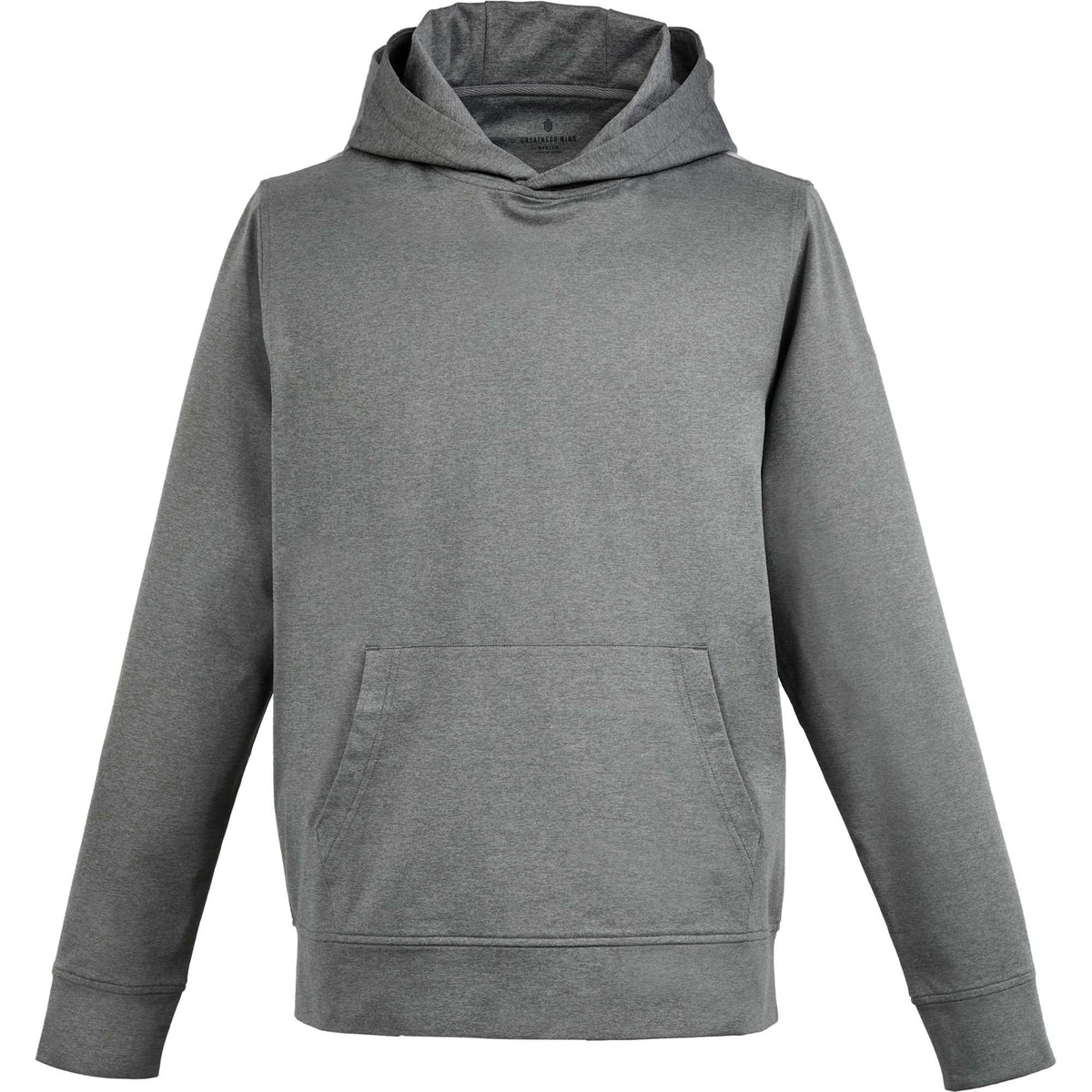 Greatness Wins Core Tech Hoodie for Men Transfer - GW Gray Heather - Front