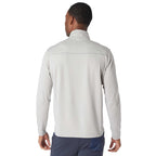 Greatness Wins Core Tech Quarter Zip for Men Laser Engraving - Ash Gray Heather - Back 2