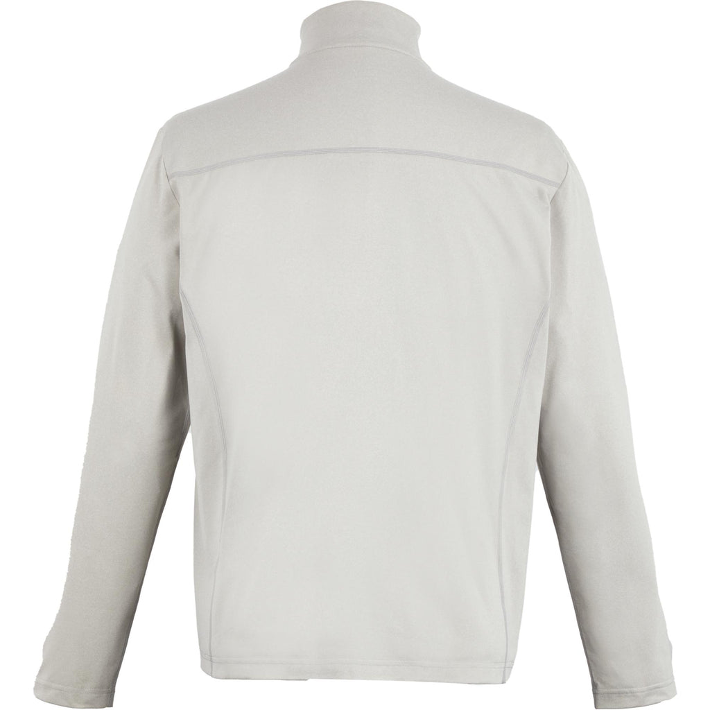 Greatness Wins Core Tech Quarter Zip for Men Laser Engraving - Ash Gray Heather - Back