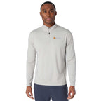 Greatness Wins Core Tech Quarter Zip for Men Laser Engraving - Ash Gray Heather - Front 2