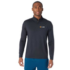 Greatness Wins Core Tech Quarter Zip for Men Laser Engraving - GW Black - Front 2