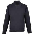 Greatness Wins Core Tech Quarter Zip for Men Laser Engraving - GW Black - Front