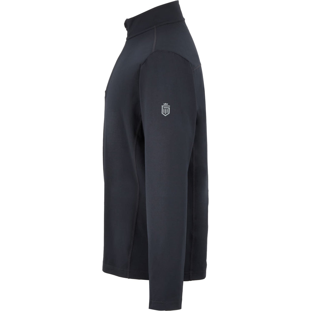 Greatness Wins Core Tech Quarter Zip for Men Laser Engraving - GW Black - Left Side