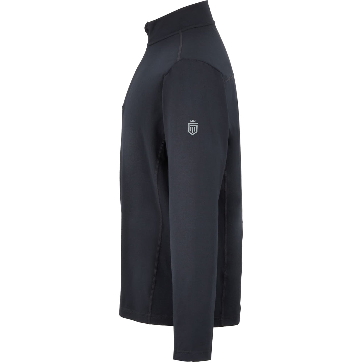 Greatness Wins Core Tech Quarter Zip for Men Laser Engraving - GW Black - Left Side