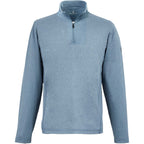 Greatness Wins Core Tech Quarter Zip for Men Laser Engraving - Superior Blue Heather - Front