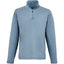 Greatness Wins Core Tech Quarter Zip for Men Laser Engraving - Superior Blue Heather - Front