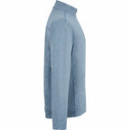 Greatness Wins Core Tech Quarter Zip for Men Laser Engraving - Superior Blue Heather - Right Side