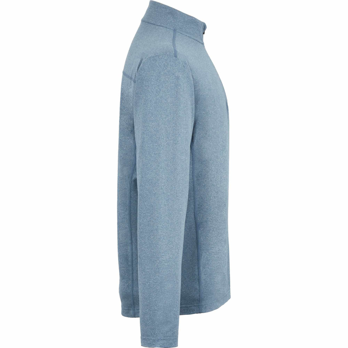 Greatness Wins Core Tech Quarter Zip for Men Laser Engraving - Superior Blue Heather - Right Side