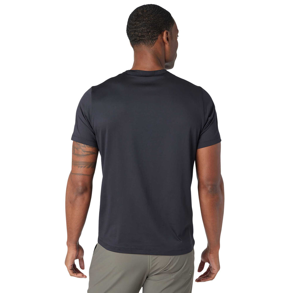 Greatness Wins Core Tech Training Tee for Men Laser Engraving - GW Black - Back 2