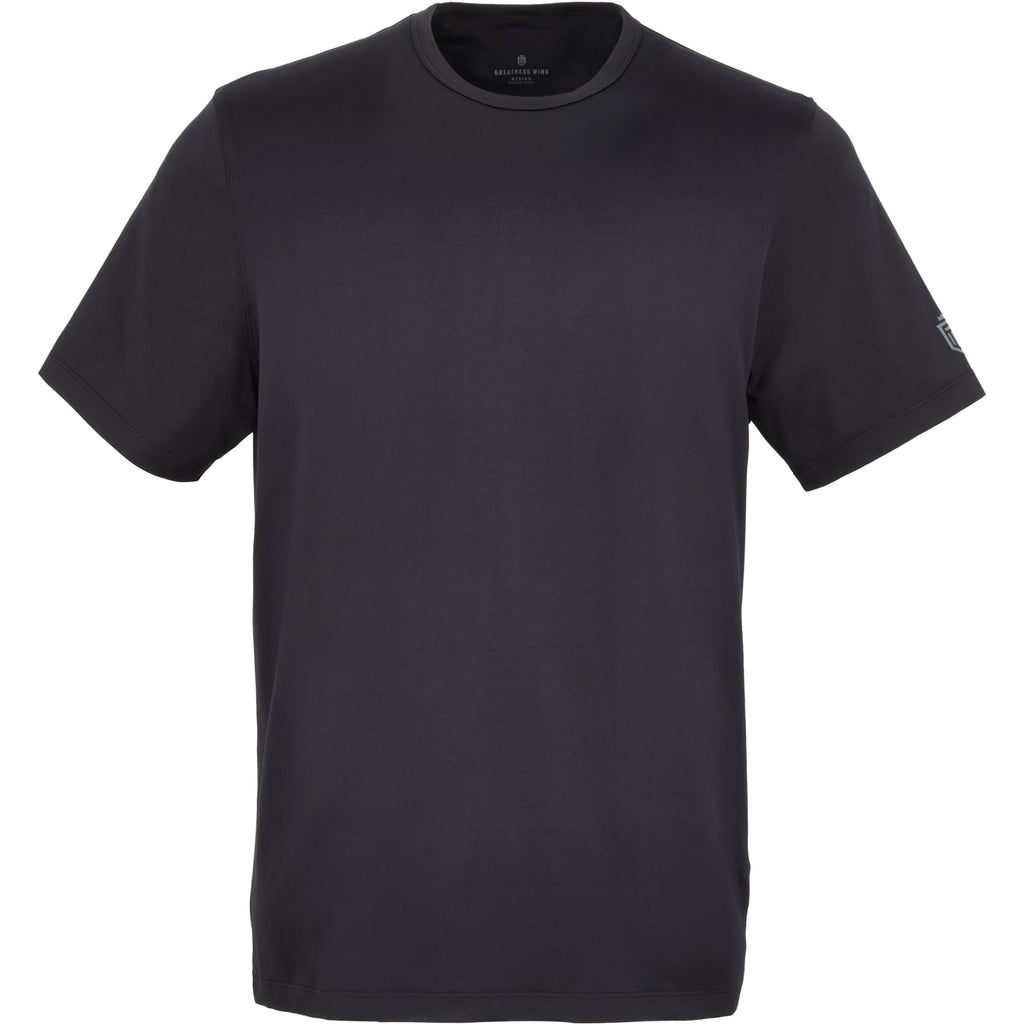 Greatness Wins Core Tech Training Tee for Men Transfer - GW Black - Front