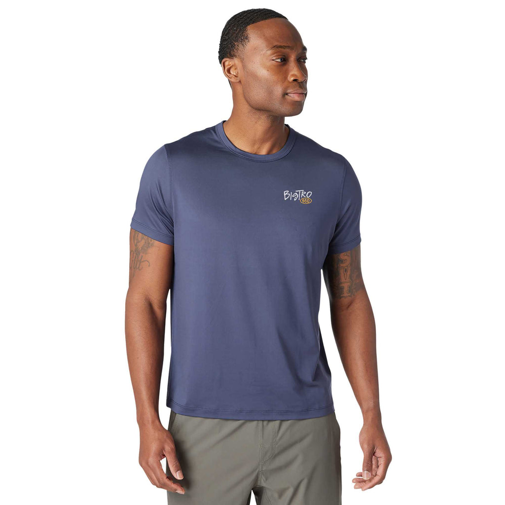 Greatness Wins Core Tech Training Tee for Men Transfer - GW Navy - Front 2