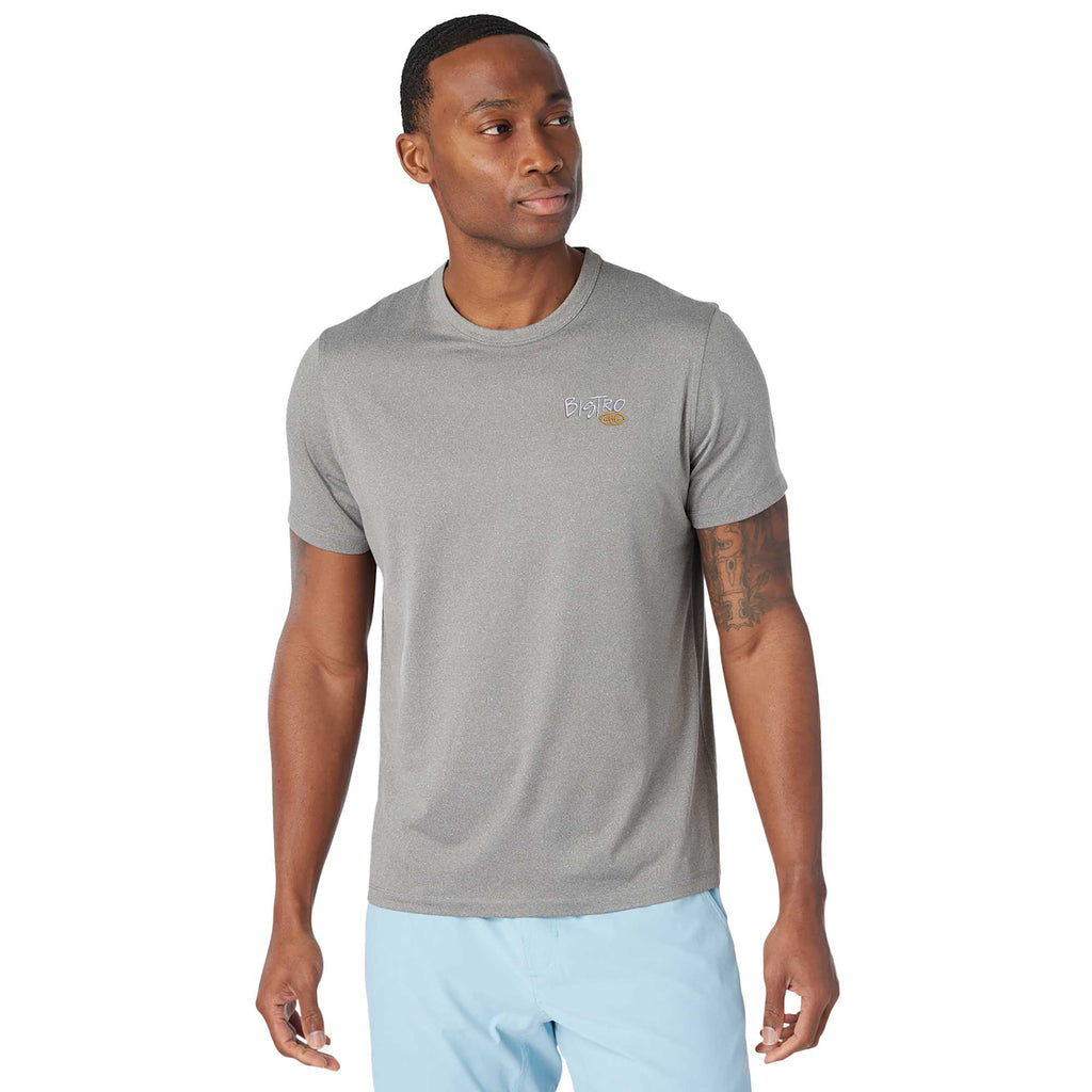 Greatness Wins Core Tech Training Tee for Men Transfer - Rustic Metal Heather - Front 2
