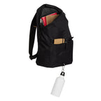 Greenway Laptop Backpack in Recycled Nylon, 15 Inch - Black - Propped