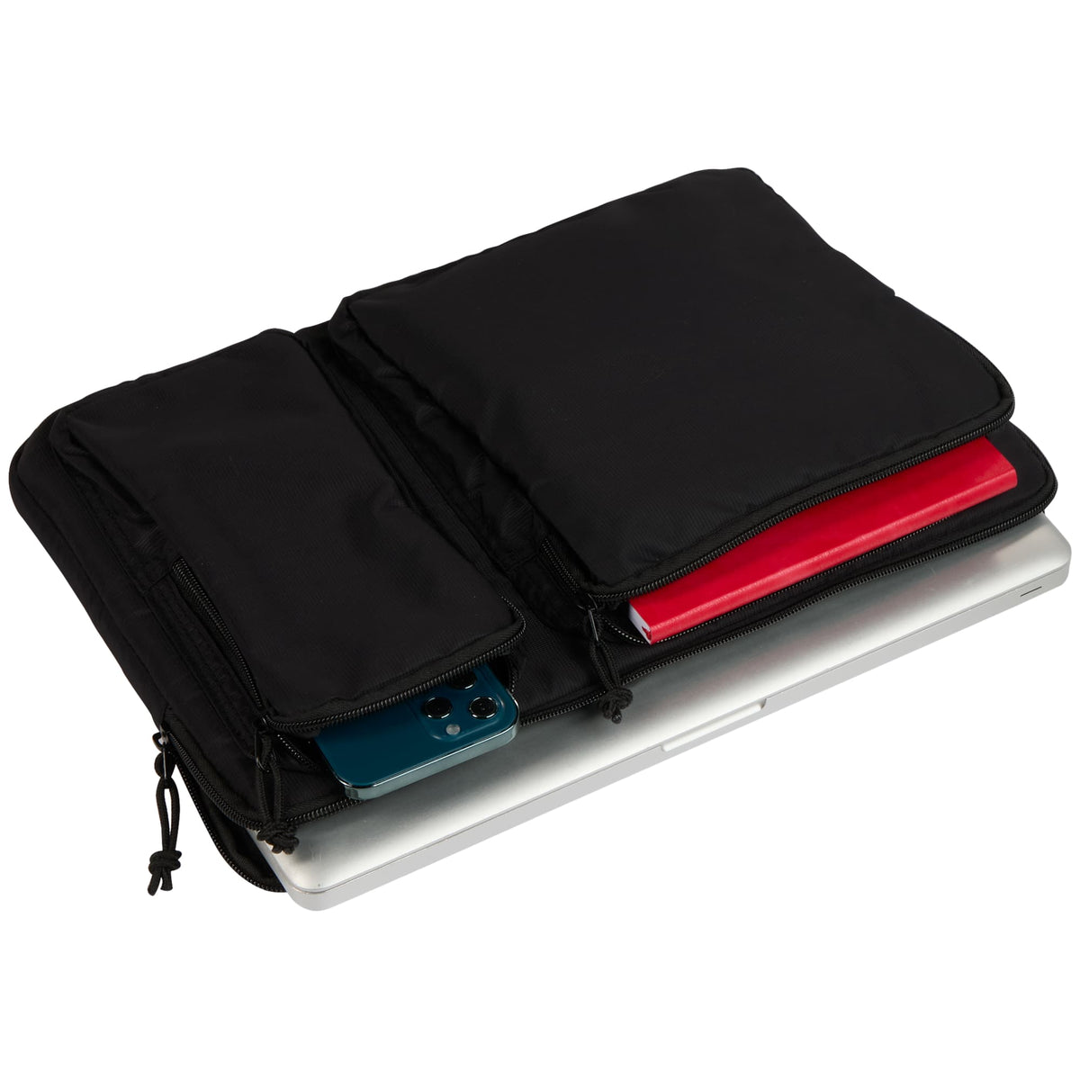Greenway Recycled Nylon Laptop Sleeve, 15 Inch Transfer - Black - Propped