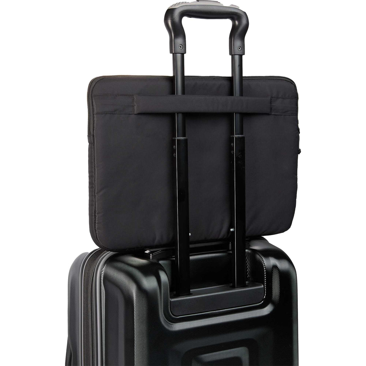 Greenway Recycled Nylon Laptop Sleeve, 15 Inch Transfer - Black - Trolley