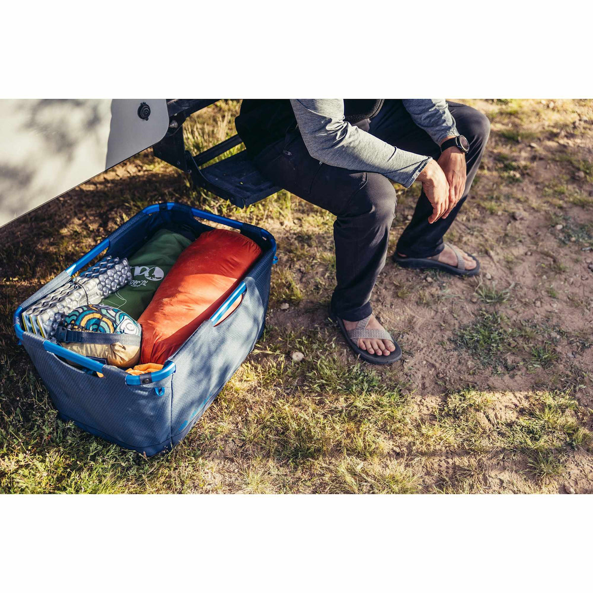 Gregory Alpaca Collapsible Gear Basket, 70 L Embroidery - Blue - Detail 9