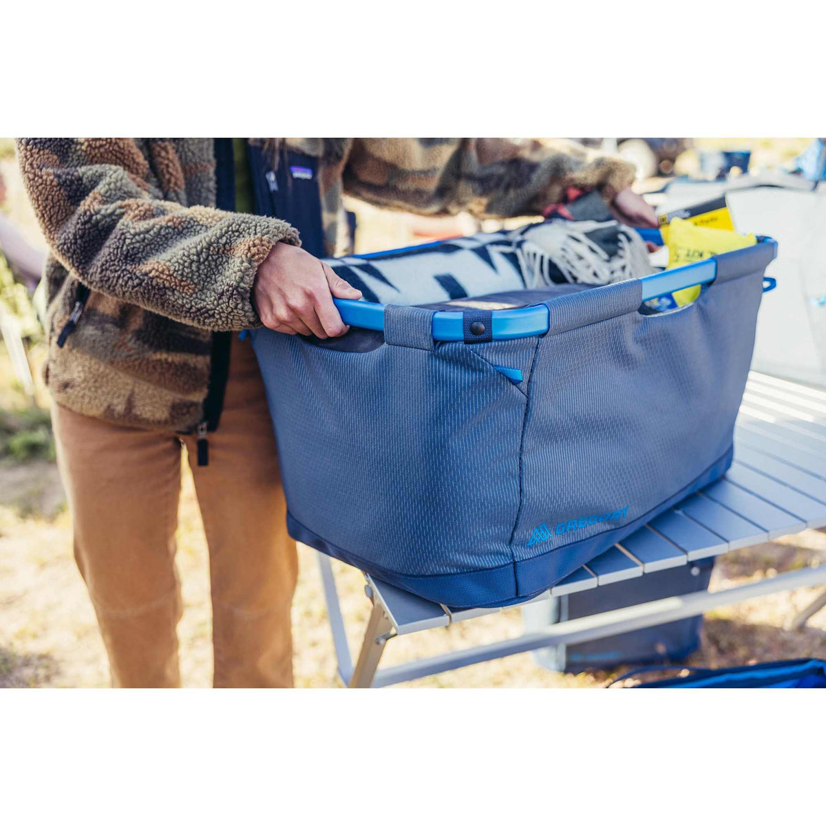 Gregory Alpaca Collapsible Gear Basket, 70 L Transfer - Blue - Detail 10