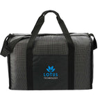 Grid Boxy Duffel Bag in Polyester Full Color - Black - Front