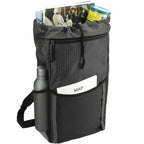 Grid Drawstring Backpack, 14L Full Color - Black - Right Angle 4