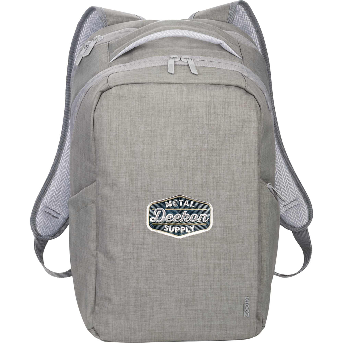 Grid TSA Laptop Backpack, 15.6 Inch Transfer - Gray - Front 2