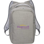 Grid TSA Laptop Backpack, 15.6 Inch Transfer - Gray - Front