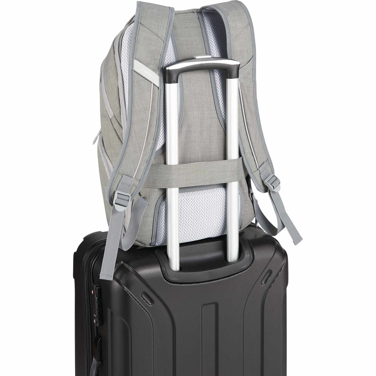 Grid TSA Laptop Backpack, 15.6 Inch Transfer - Gray - Photo 2