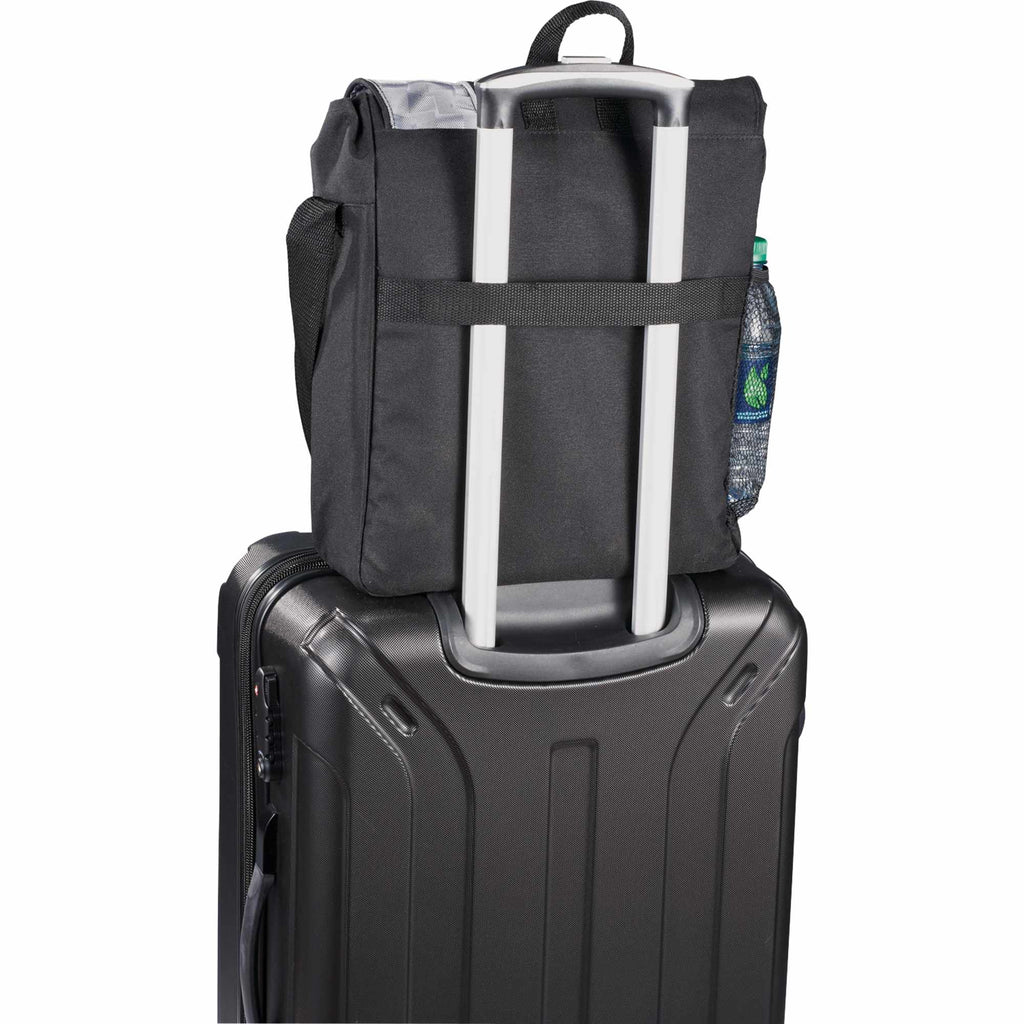 Gridlock Vertical Laptop Messenger Bag, 15 Inches Transfer - Black - Photo