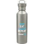 Griffen Titanium Sports Bottle, 25 oz Full Color - Silver - Front