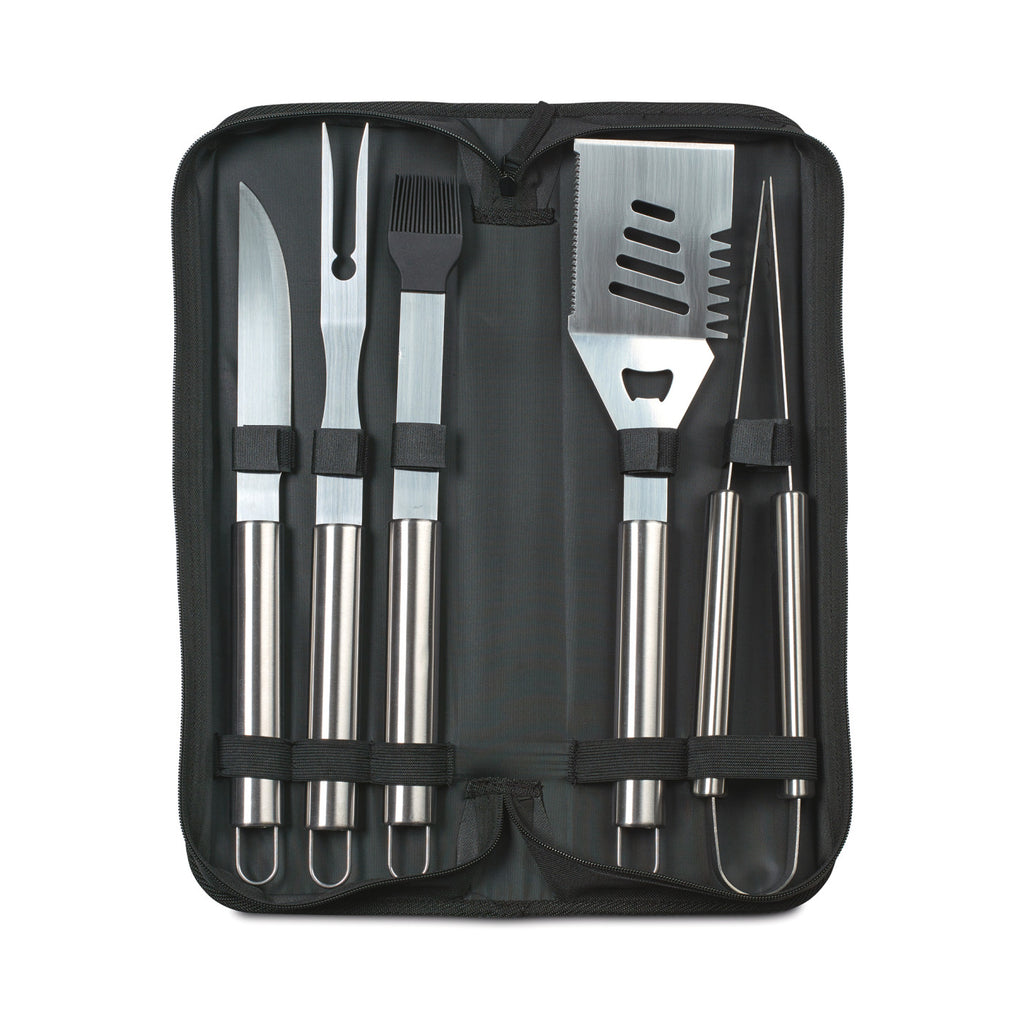 Grill Master Stainless BBQ Tool Set in a Carry Case Transfer - Black - View 2