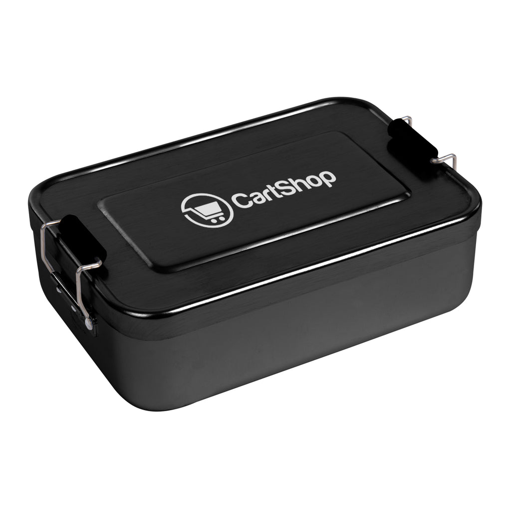 Grip Latch Bento Box in Aluminum - Black - Silk Screen