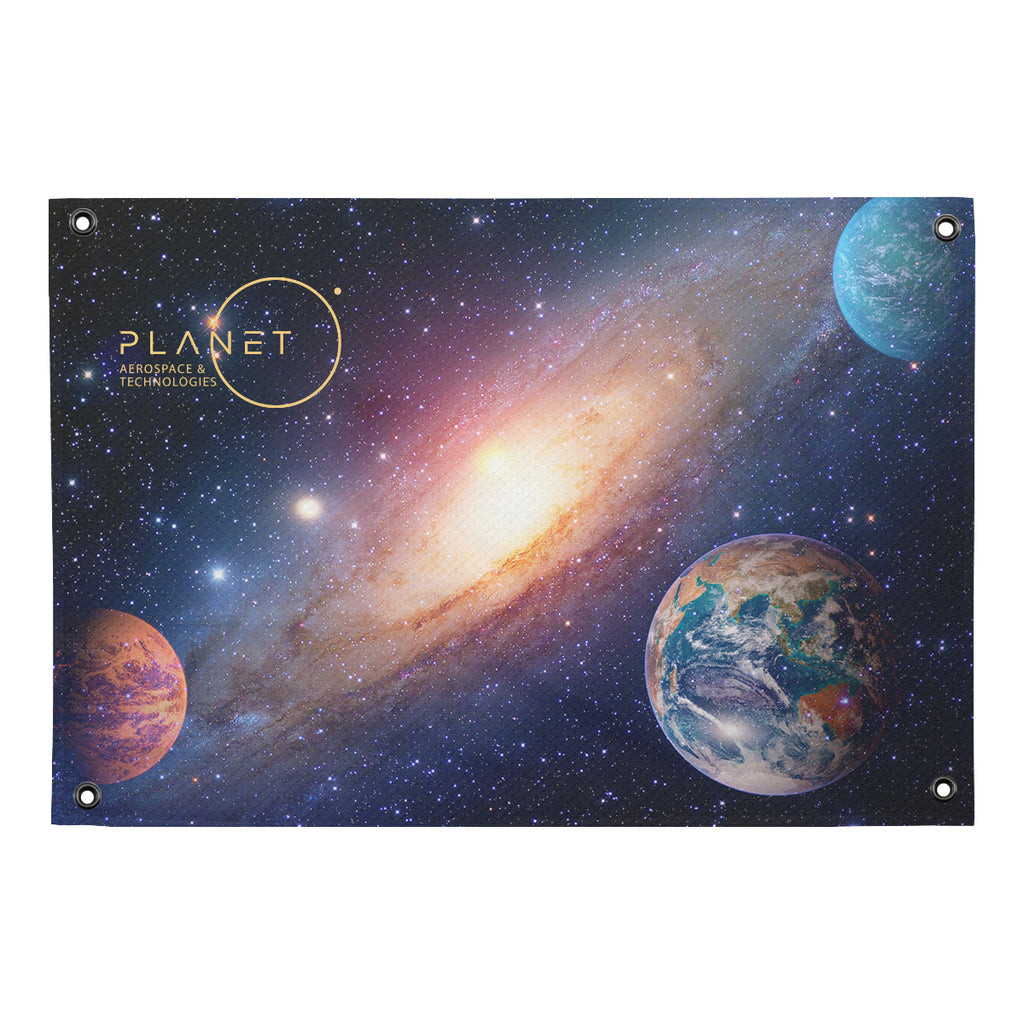 Grommeted Tapestry, 36 x 24 Inches - White