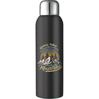 Guzzle Stainless Steel Sports Bottle, 28 oz Full Color - Black - Front