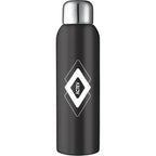 Guzzle Stainless Steel Sports Bottle, 28 oz Full Color - Recycled Black - Front