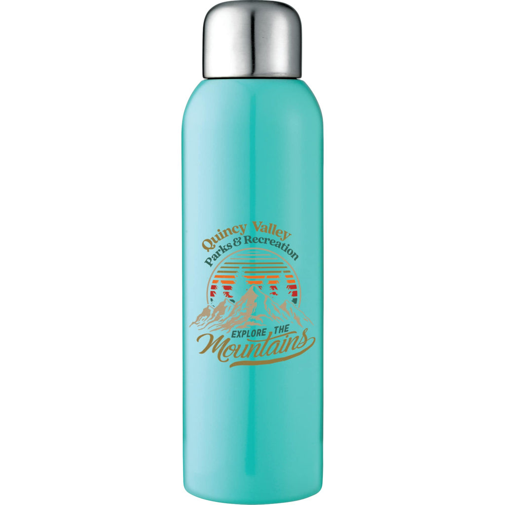 Guzzle Stainless Steel Sports Bottle, 28 oz Full Color - Recycled Mint Green - Front
