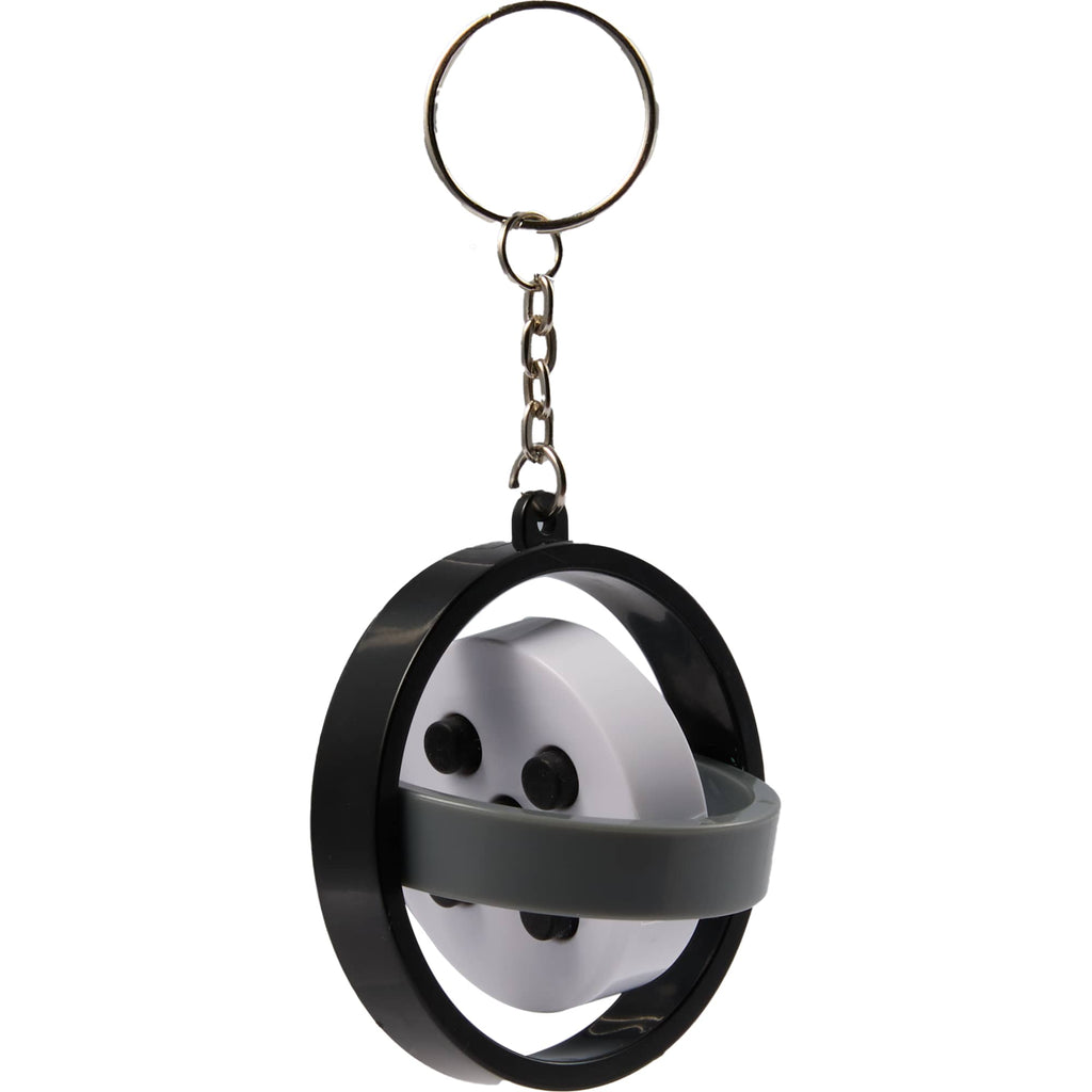 Gyroscope Spinner Fidget in Recycled Plastic Full Color - White/Grey/Black - Gyro