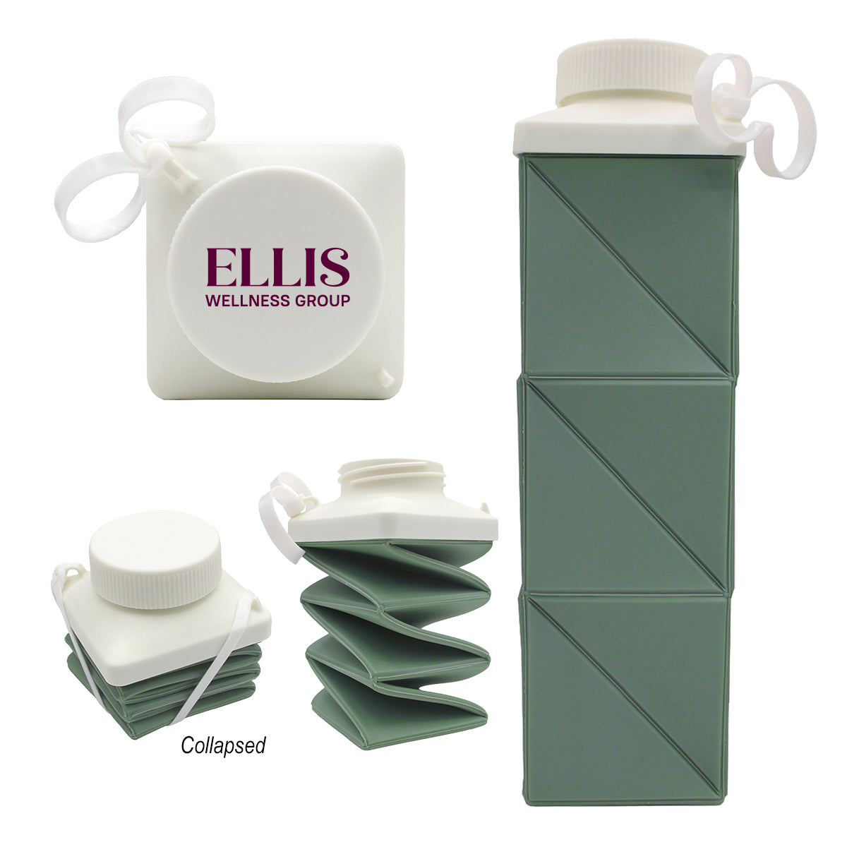 H2fOld Collapsible Bottle, 24 oz - Sage Green - Digital