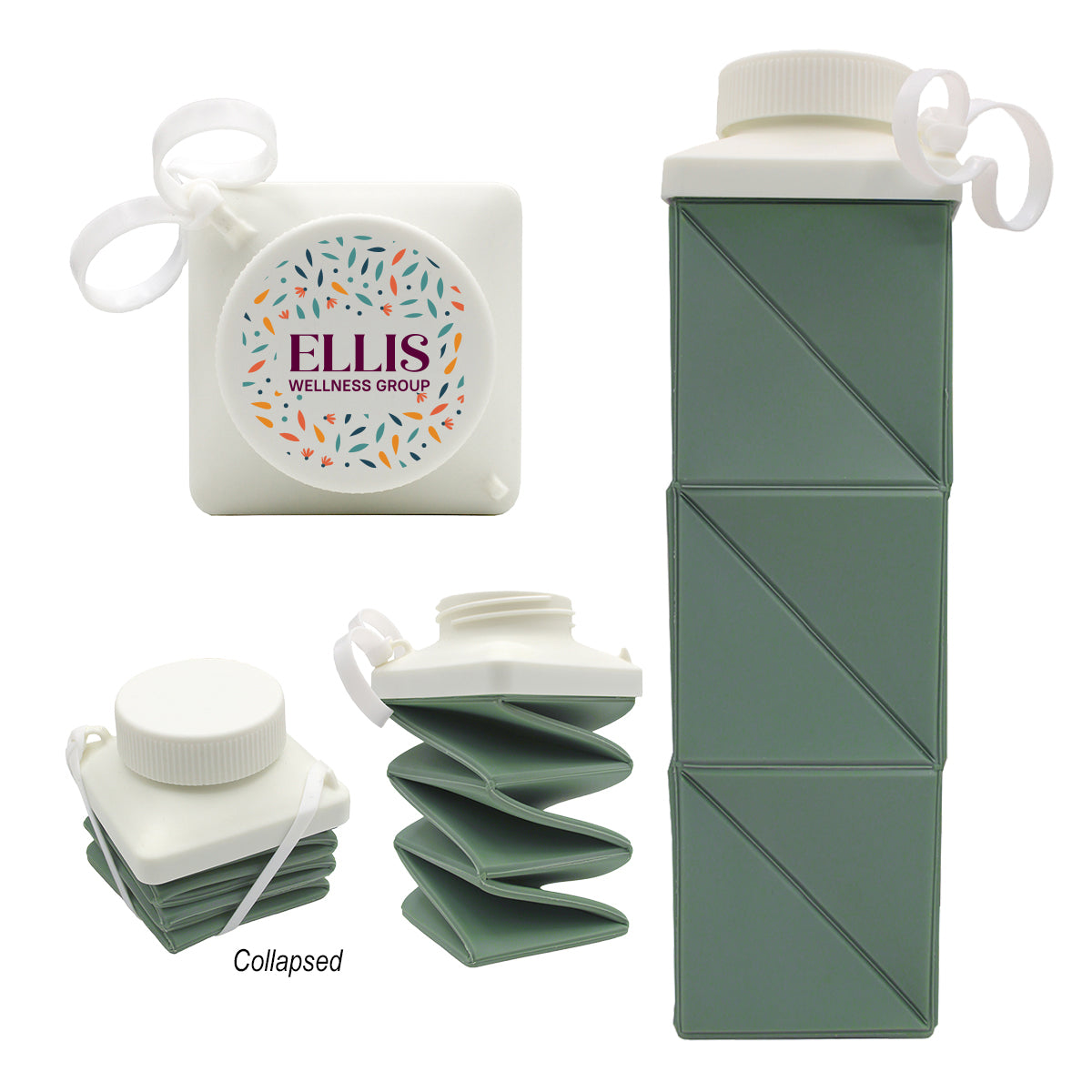 H2fOld Collapsible Bottle, 24 oz - Sage Green - Optional_Full_Color