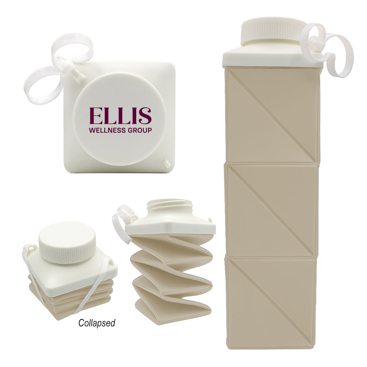 H2fOld Collapsible Bottle, 24 oz - Taupe - Digital