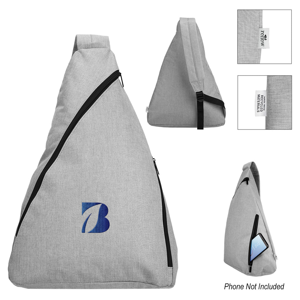 Habitat Heathered Sling Bag in Recycled PET Embroidery - Embroidery