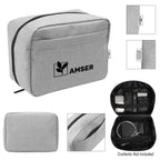 Habitat Heathered Tech Pouch in Recycled PET - Gray - Silk Screen