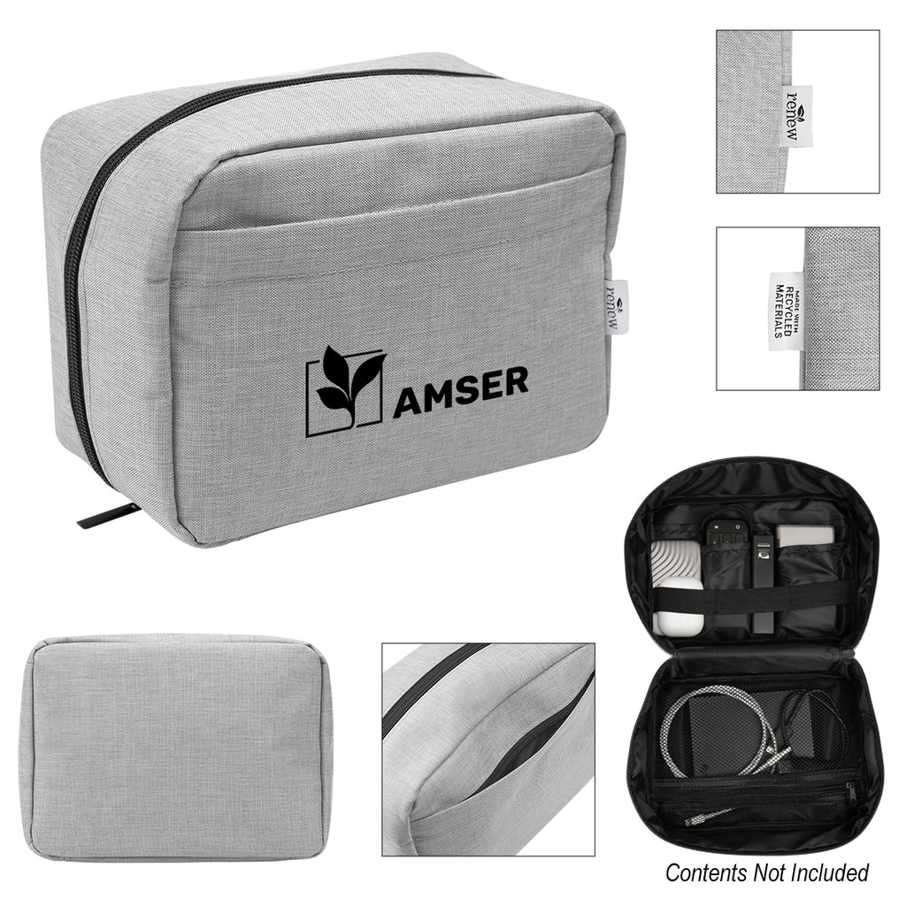 Habitat Heathered Tech Pouch in Recycled PET - Silk Screen