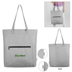 Habitat Heathered Tote Bag in Recycled PET - Gray - Embroidery