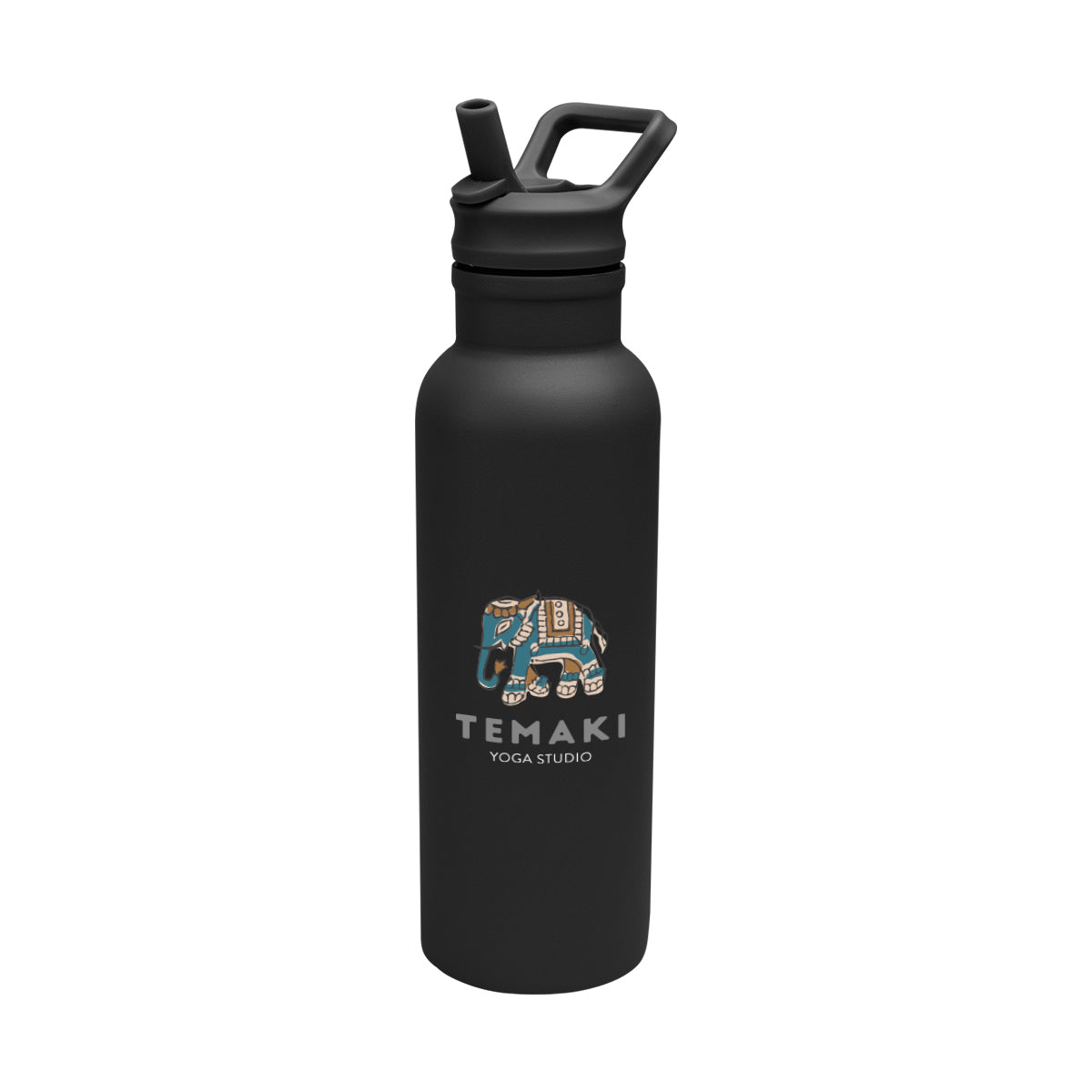 Hailey Recycled Stainless Steel Bottle, 17 oz - Black - Colorbrite