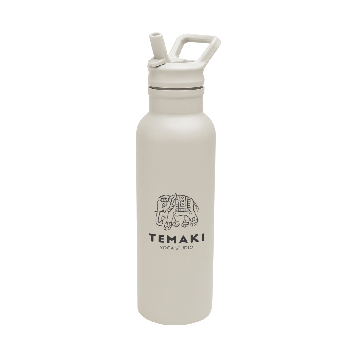 Hailey Recycled Stainless Steel Bottle, 17 oz - Cream - Silk Screen