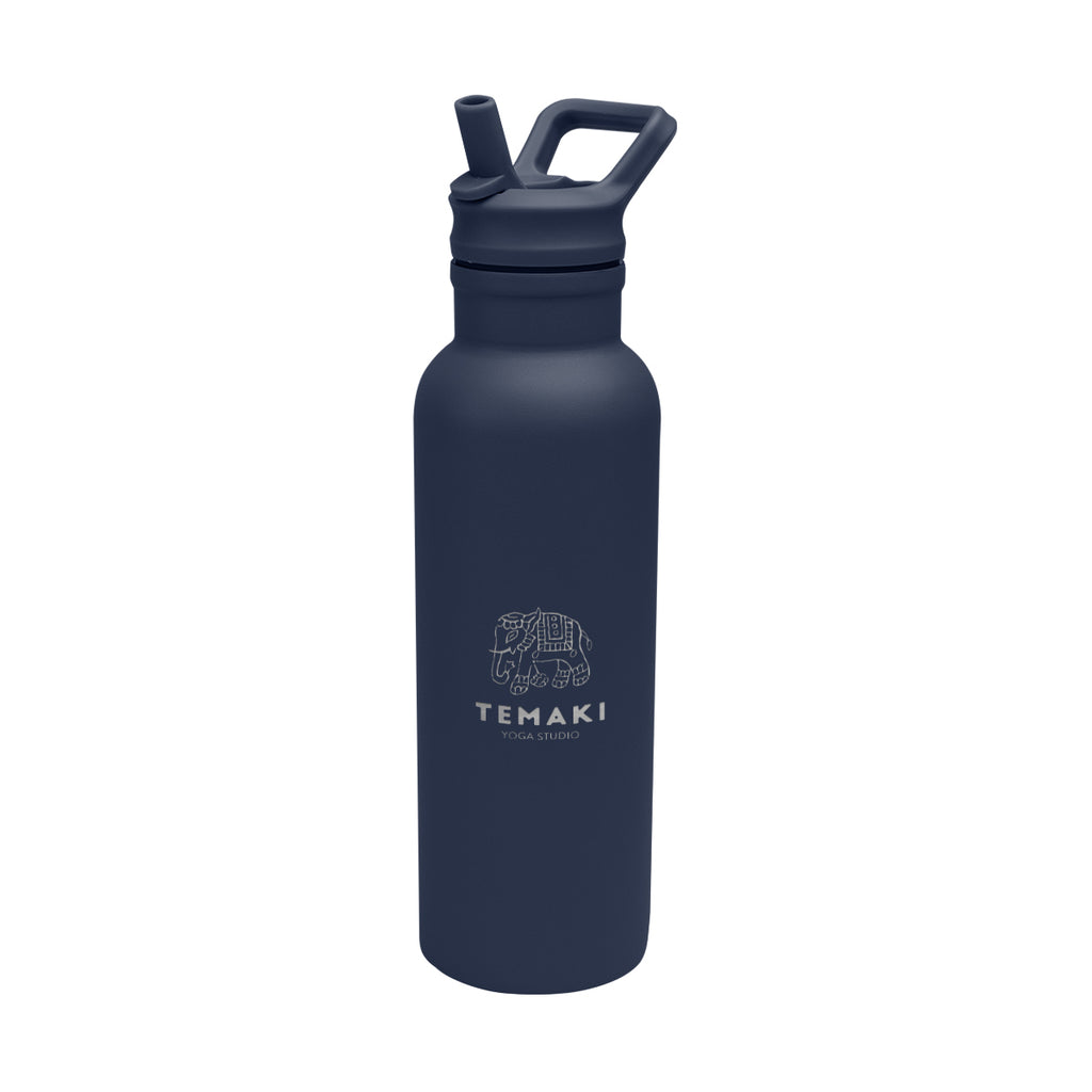 Hailey Recycled Stainless Steel Bottle, 17 oz - Navy - Laser Engraving