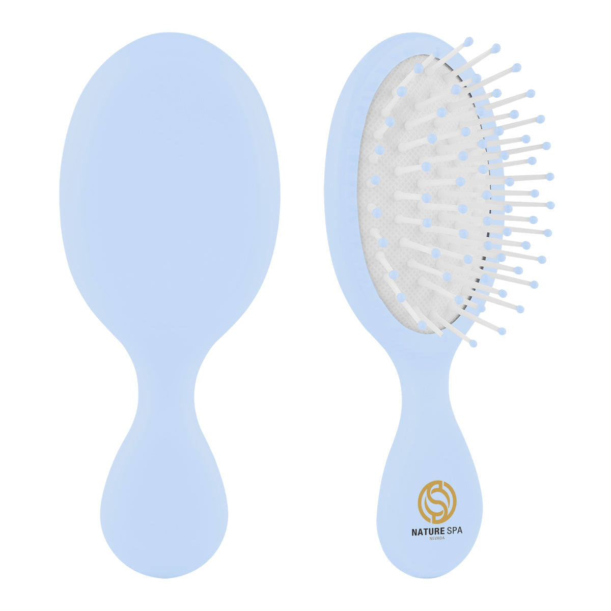 Hair Brush for Travel - Light Blue - Full Color