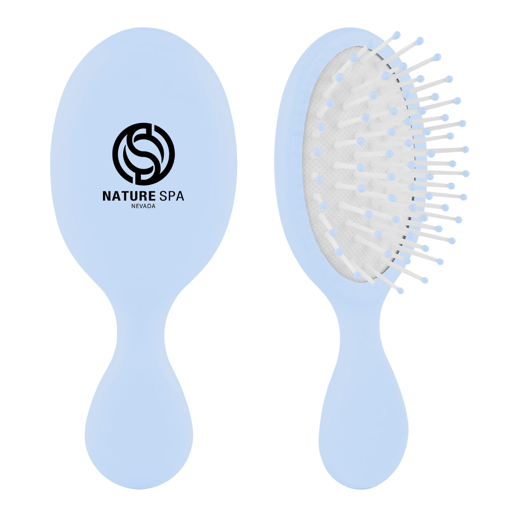Hair Brush for Travel - Light Blue - Silk Screen