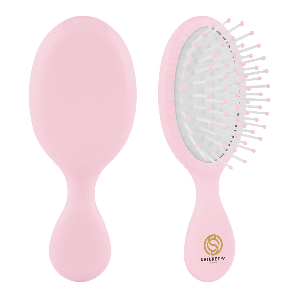 Hair Brush for Travel - Pink - Full Color